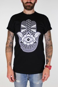 black hand tee