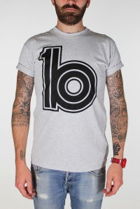 grey logo tee