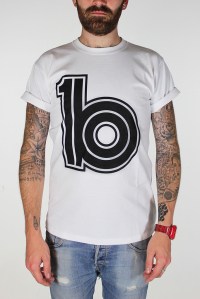 white logo tee