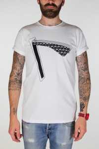 white semaphore tee