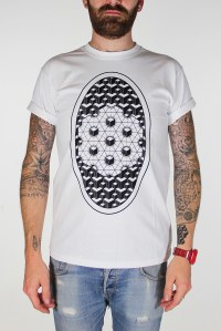 white snowflake tee