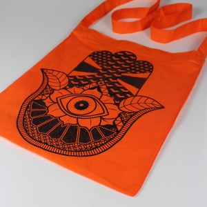 hand sling tote orange 2