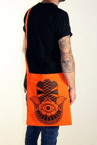 hand sling tote orange 5