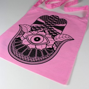 hand sling tote pink 2