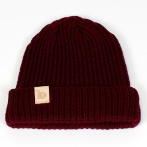 burgundy fisherman's beanie 1