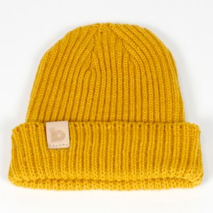 mustard fisherman's beanie 1
