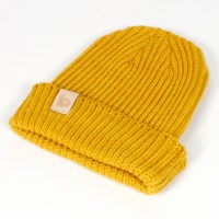 mustard fisherman's beanie 2